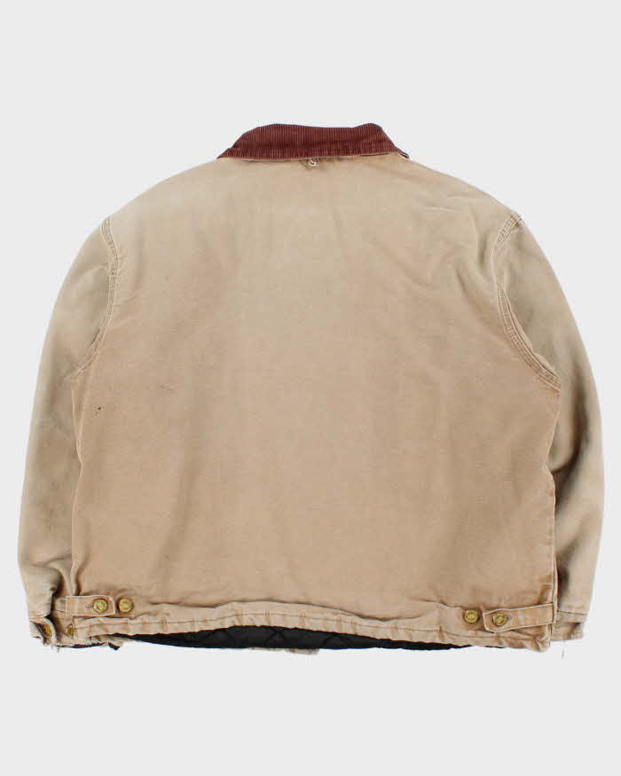 Vintage 00s Tough Duck Detroit Style Arctic Quilt Distressed Canvas Workwear Jacket - L