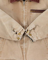Vintage 00s Tough Duck Detroit Style Arctic Quilt Distressed Canvas Workwear Jacket - L