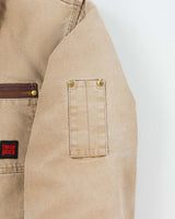 Vintage 00s Tough Duck Detroit Style Arctic Quilt Distressed Canvas Workwear Jacket - L
