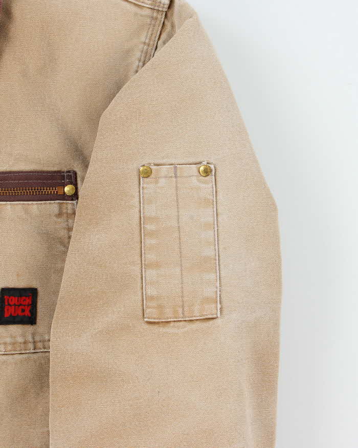 Vintage 00s Tough Duck Detroit Style Arctic Quilt Distressed Canvas Workwear Jacket - L