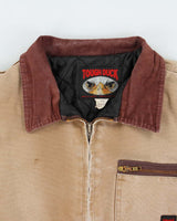 Vintage 00s Tough Duck Detroit Style Arctic Quilt Distressed Canvas Workwear Jacket - L