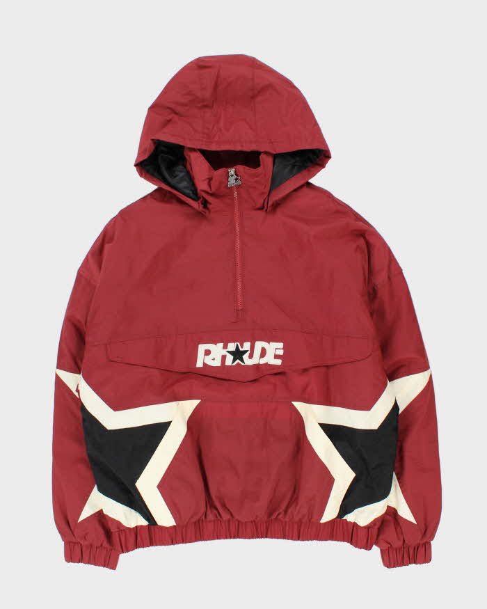 2020 Rhude x Starter Quilt Lined Half-Zip Shell Hooded Pullover - L
