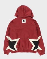 2020 Rhude x Starter Quilt Lined Half-Zip Shell Hooded Pullover - L