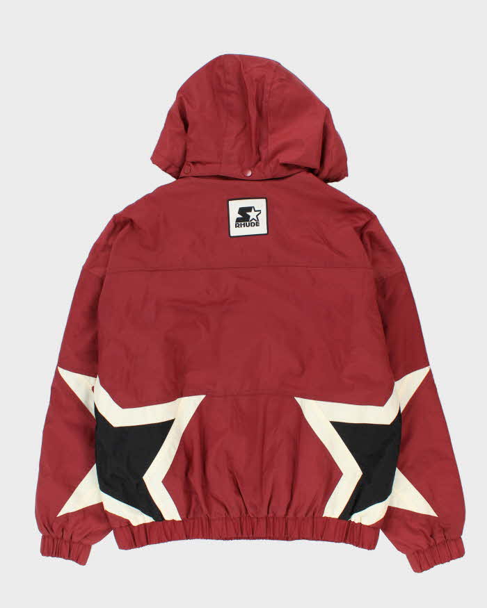 2020 Rhude x Starter Quilt Lined Half-Zip Shell Hooded Pullover - L