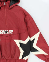 2020 Rhude x Starter Quilt Lined Half-Zip Shell Hooded Pullover - L