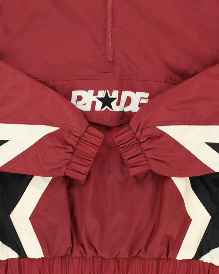 2020 Rhude x Starter Quilt Lined Half-Zip Shell Hooded Pullover - L
