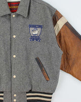 Vintage 1990s Cooper Collegiate George Town Hoyas Leather Wool Varsity Bomber Jacket - L