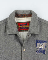 Vintage 1990s Cooper Collegiate George Town Hoyas Leather Wool Varsity Bomber Jacket - L