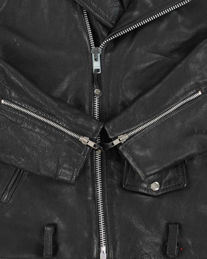 Vintage 1990s Wilsons Classic Leather Biker Jacket - M