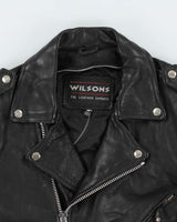 Vintage 1990s Wilsons Classic Leather Biker Jacket - M
