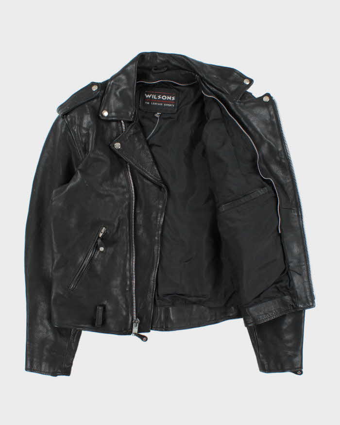 Vintage 1990s Wilsons Classic Leather Biker Jacket - M