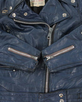 Vintage 1970s Lewis Leather AviaKit Cyclone Horsehide Made In England Biker Jacket - M