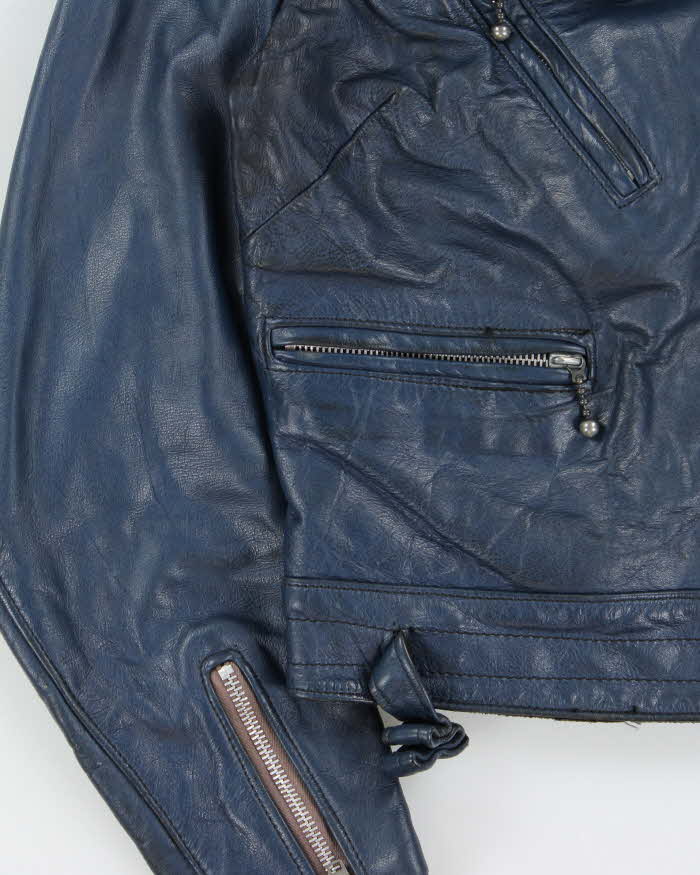 Vintage 1970s Lewis Leather AviaKit Cyclone Horsehide Made In England Biker Jacket - M