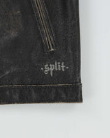Vintage Y2K 00s Split Distressed Style Quilt Lined Leather Jacket - L
