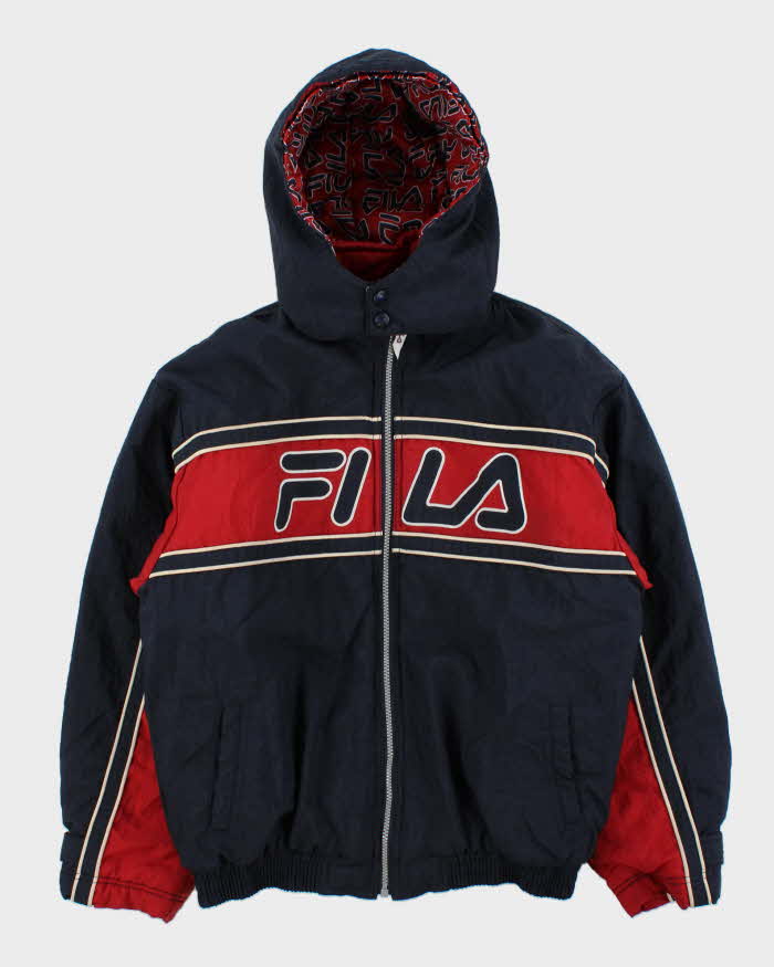 Vintage 90s Fila Padded Hooded Jacket - M