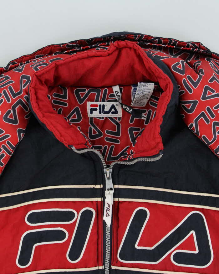 Vintage 90s Fila Padded Hooded Jacket - M