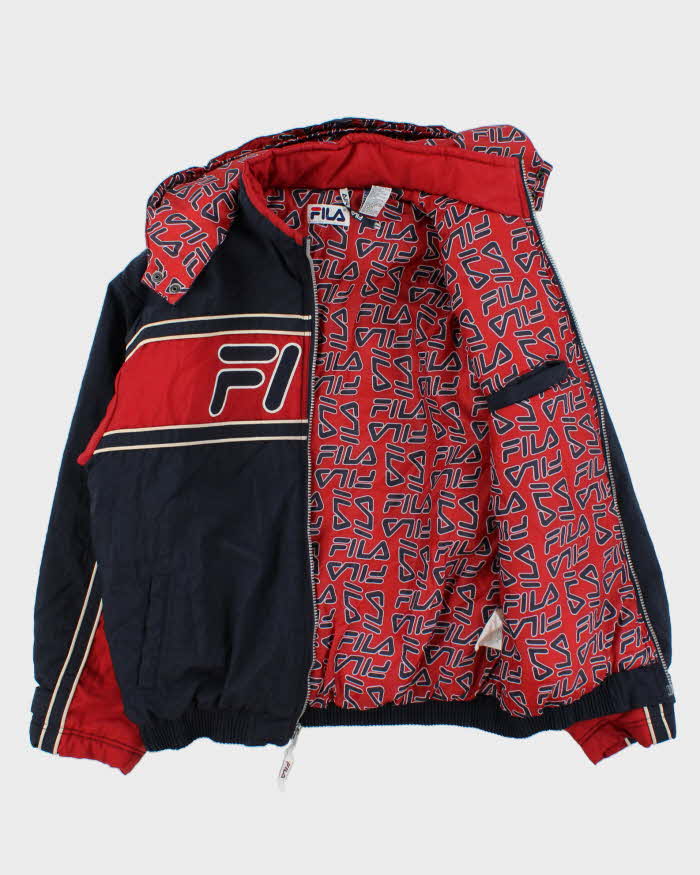 Vintage 90s Fila Padded Hooded Jacket - M