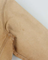 Vintage 1990s Tough Duck Blanket Lined Distressed Tan Workwear Jacket - S