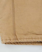 Vintage 1990s Tough Duck Blanket Lined Distressed Tan Workwear Jacket - S