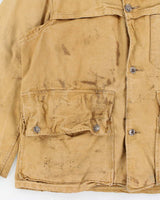 Vintage 1970s Falcon Woods Distressed Tan Hunting Field Jacket - M