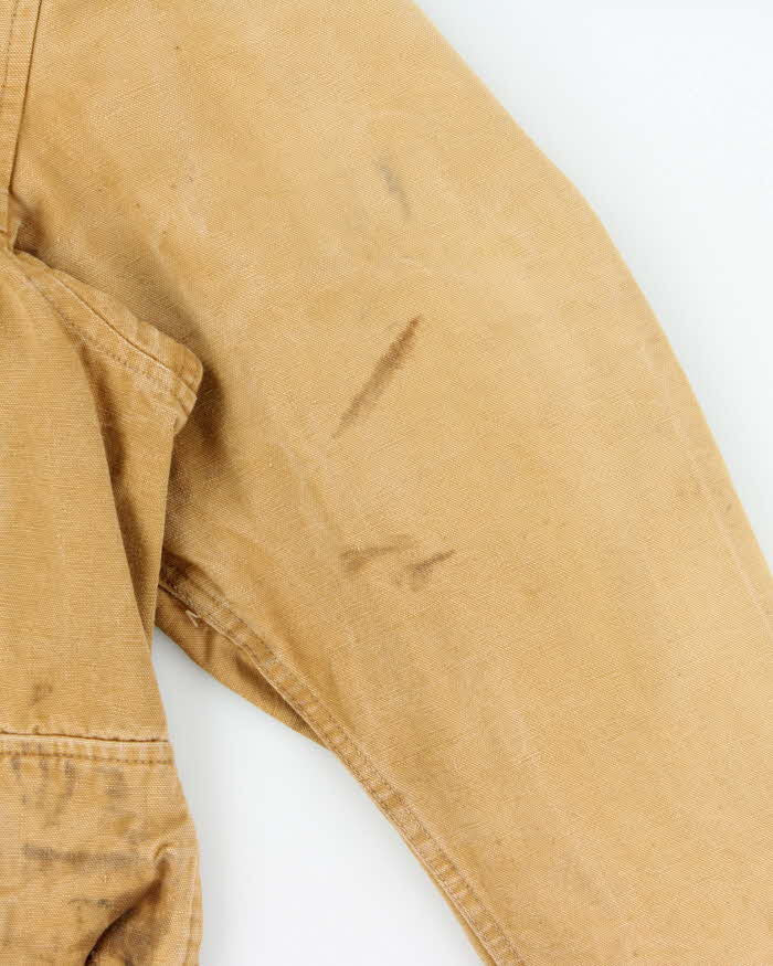 Vintage 1970s Falcon Woods Distressed Tan Hunting Field Jacket - M