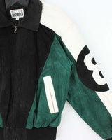 Vintage 1990s 8 Ball Suede &amp; Leather Bomber Jacket - M