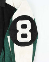 Vintage 1990s 8 Ball Suede &amp; Leather Bomber Jacket - M