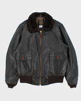 Vintage 1990s Avirex G-1 Made In USA Goatskin Leather Flight Bomber Jacket - XL