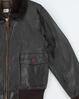 Vintage 1990s Avirex G-1 Made In USA Goatskin Leather Flight Bomber Jacket - XL
