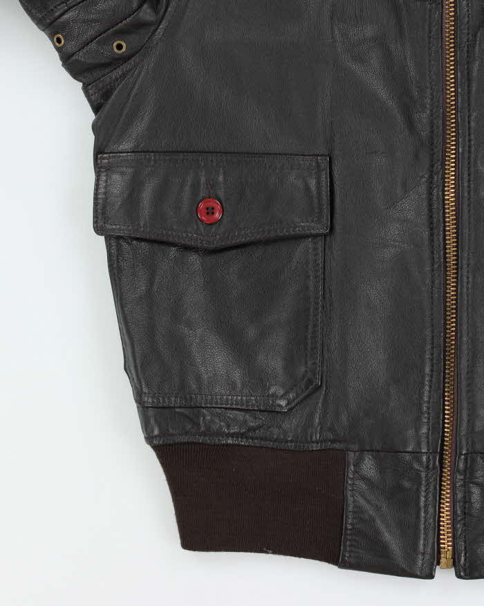 Vintage 1990s Avirex G-1 Made In USA Goatskin Leather Flight Bomber Jacket - XL