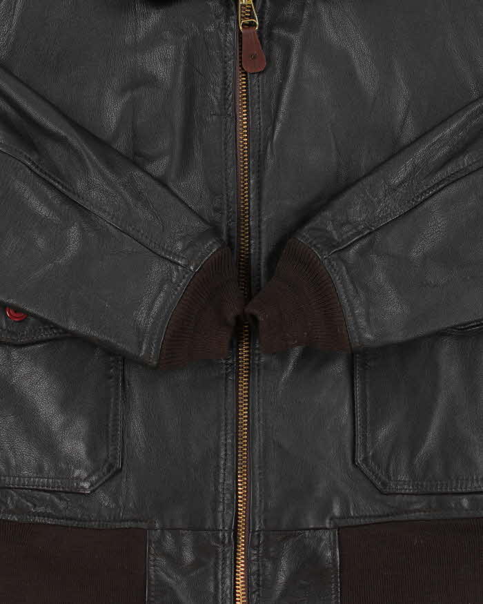 Vintage 1990s Avirex G-1 Made In USA Goatskin Leather Flight Bomber Jacket - XL