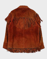 Vintage 1960s Western Leather Wear Suede Tassel Jacket - L