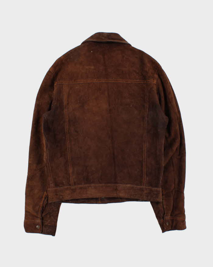 Vintage 1970s Hand Crafted American Hide Western Suede Jacket - M
