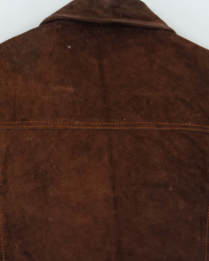 Vintage 1970s Hand Crafted American Hide Western Suede Jacket - M