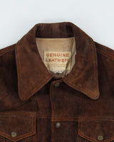 Vintage 1970s Hand Crafted American Hide Western Suede Jacket - M