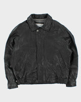 Vintage 1990s Collezione Calfskin Leather Bomber Jacket - M