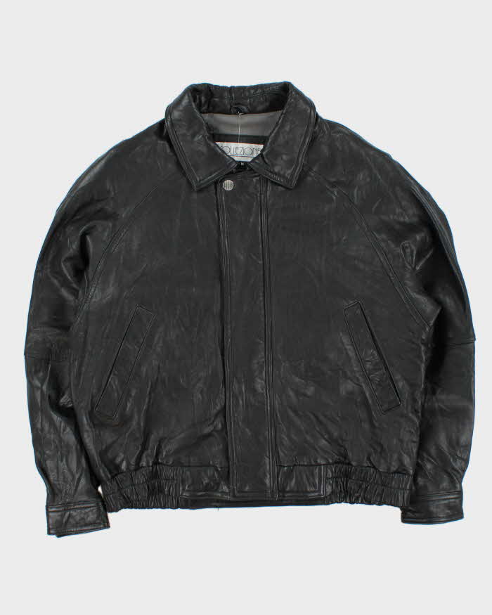 Vintage 1990s Collezione Calfskin Leather Bomber Jacket - M