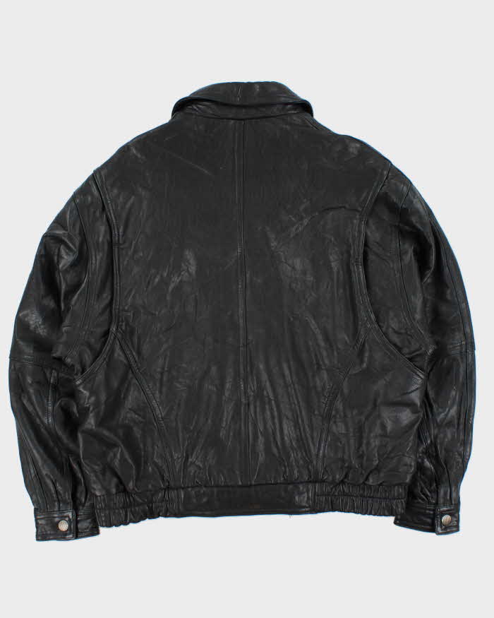 Vintage 1990s Collezione Calfskin Leather Bomber Jacket - M