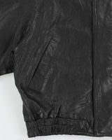 Vintage 1990s Collezione Calfskin Leather Bomber Jacket - M