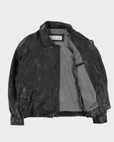 Vintage 1990s Collezione Calfskin Leather Bomber Jacket - M