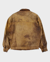 Vintage 1990s Outback Leather Patina Bomber Jacket - L