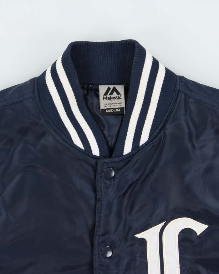 Vintage Y2K 00s Majestic Saitama Seibu Lions Satin Varsity Bomber Jacket - M