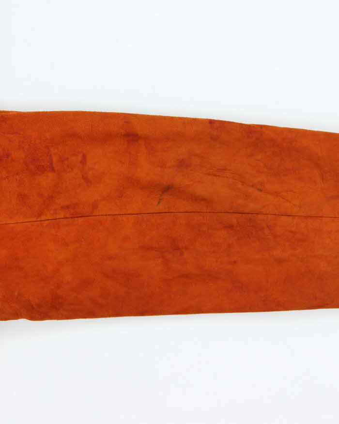 Vintage 1970s New England Sportswear Suede &amp; Leather Dagger Collared Jacket - L