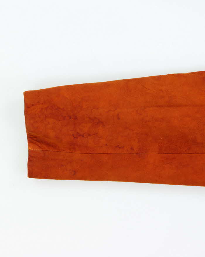 Vintage 1970s New England Sportswear Suede &amp; Leather Dagger Collared Jacket - L