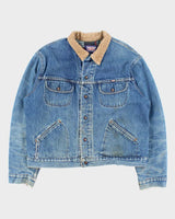Vintage 1980s GWG Blanket Lined Denim Trucker Jacket - L