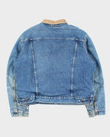 Vintage 1980s GWG Blanket Lined Denim Trucker Jacket - L