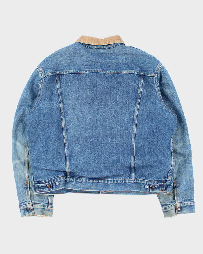 Vintage 1980s GWG Blanket Lined Denim Trucker Jacket - L