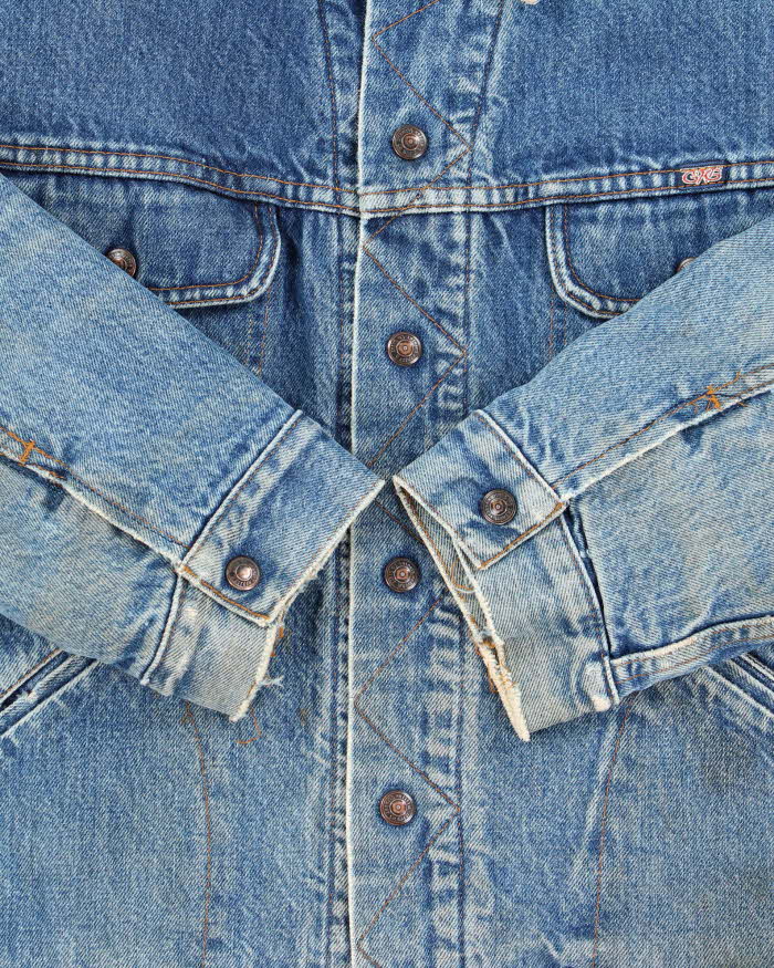 Vintage 1980s GWG Blanket Lined Denim Trucker Jacket - L