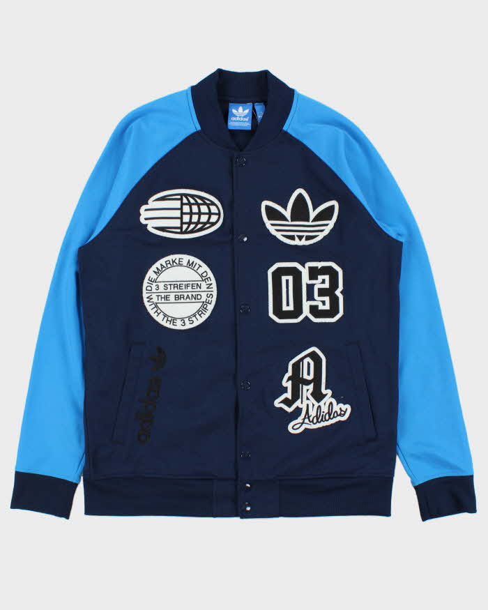 Vintage Adidas Originals Two-Tone Patch Varsity Track Jacket - L