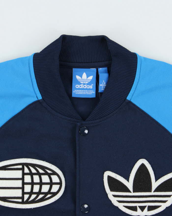 Vintage Adidas Originals Two-Tone Patch Varsity Track Jacket - L